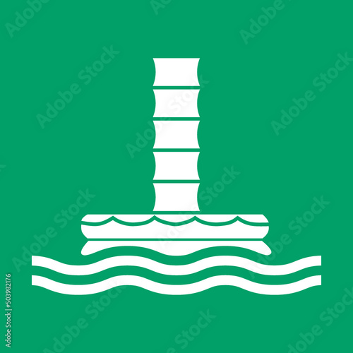 ISO 7010 E055 Marine evacuation chute