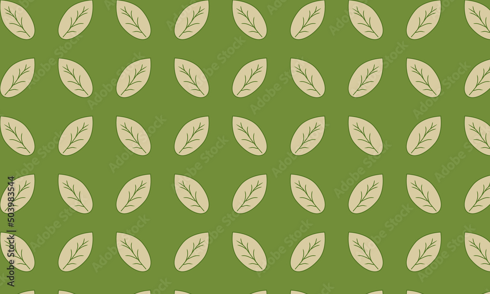 pattern with hand drawn leaf 