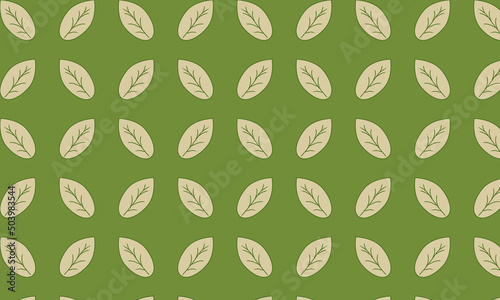 pattern with hand drawn leaf 
