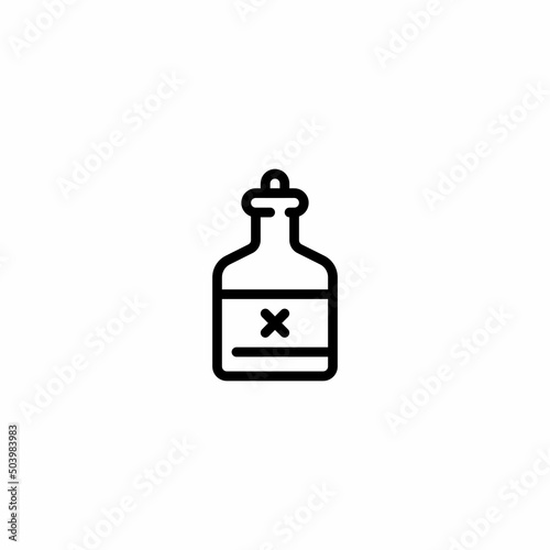 Liquor, Drink, Grog, Poison Outline Icon, Logo, and illustration