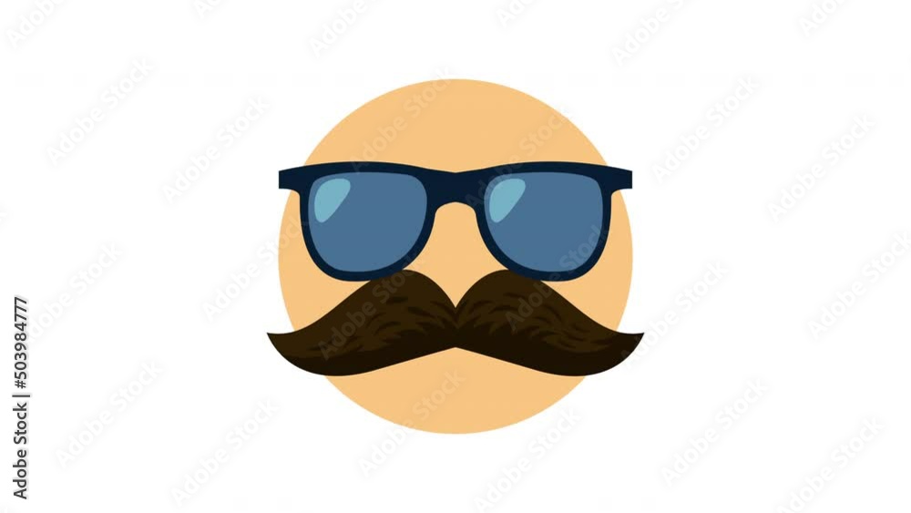 glasses and mustache animation glasses and mustache animation
