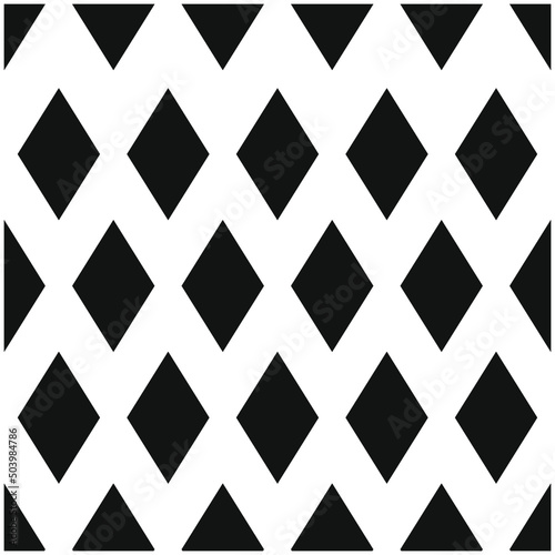 black and white seamless pattern diamond shape 