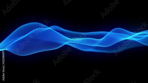 Blue Abstract Wavy Structure Background