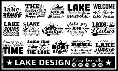 Lake svg bundle