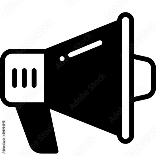 loudspeaker solid line icon