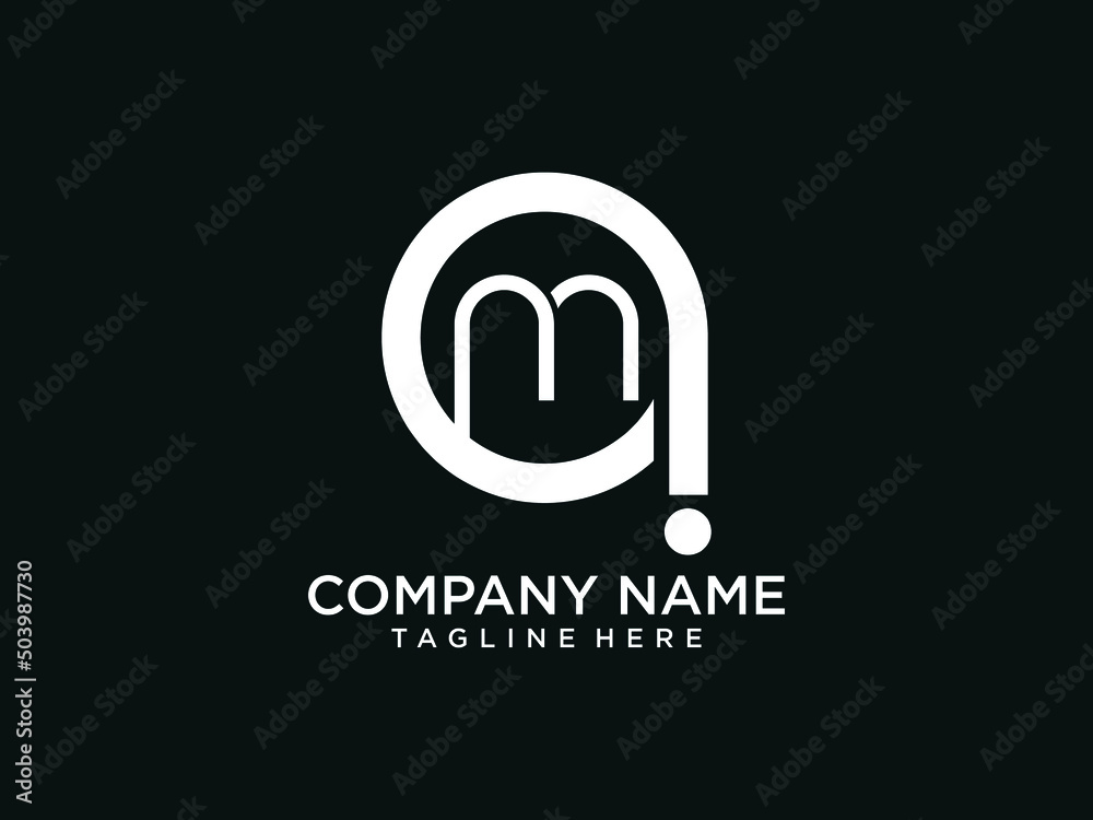 aim letter wordmark logo design file eps 10