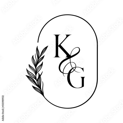 gk, kg, Elegant Wedding Monogram, Wedding Logo Design, Save The Date Logo