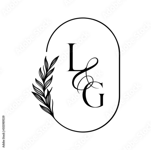 gl, lg, Elegant Wedding Monogram, Wedding Logo Design, Save The Date Logo