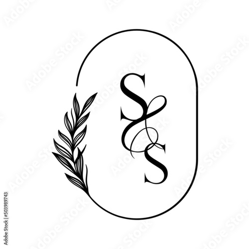 ss, ss, Elegant Wedding Monogram, Wedding Logo Design, Save The Date Logo