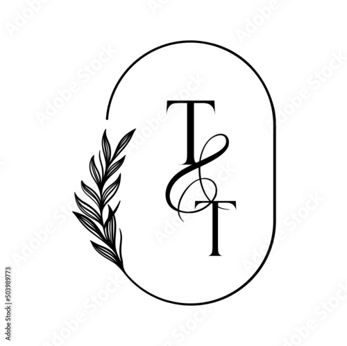 tt, tt, Elegant Wedding Monogram, Wedding Logo Design, Save The Date Logo