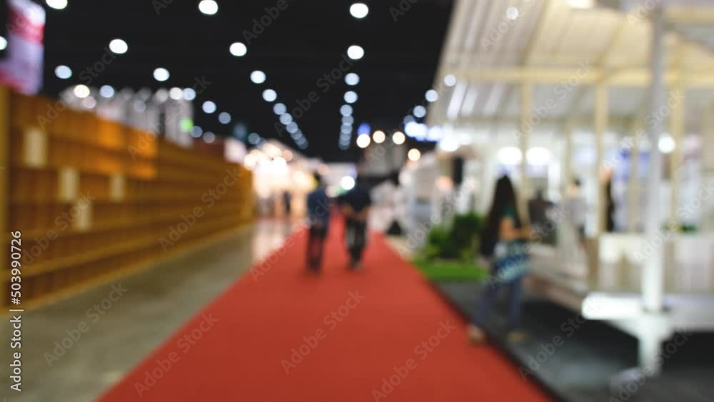 Abstract background blurred many people in the exhibition expo event or trade fair Abstract background blurred many people in the exhibition expo event or trade fair