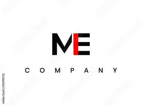 Letter ME luxury logo template element, creative modern monogram logo letter M E. vector simple initial design, m logo, l logo