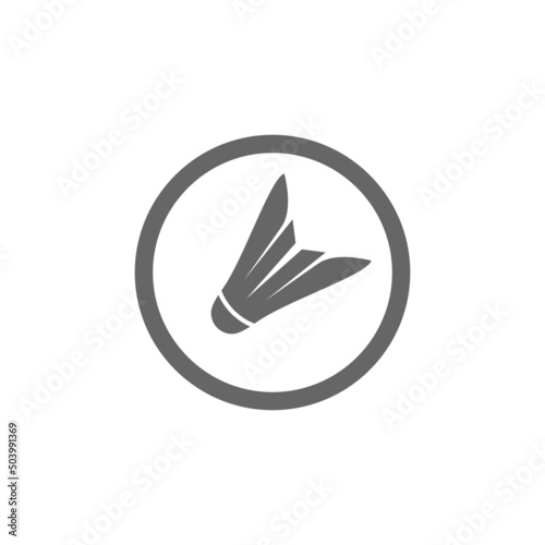 Badminton shuttlecock icon logo illustration