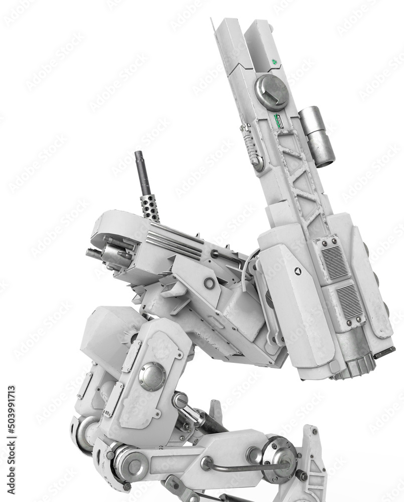 combat machine is firing up close up view combat machine is firing up close up view