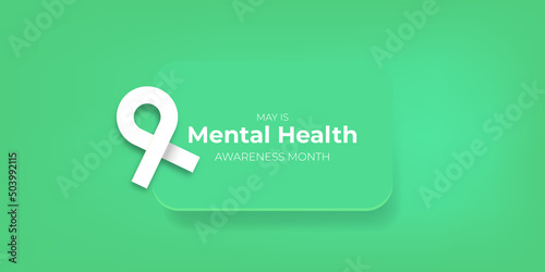 Mental Health Awareness Month in May. Vector Mental Health month Poster, card, banner, flyer and background.