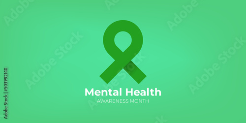 Mental Health Awareness Month in May. Vector Mental Health month Poster, card, banner, flyer and background.