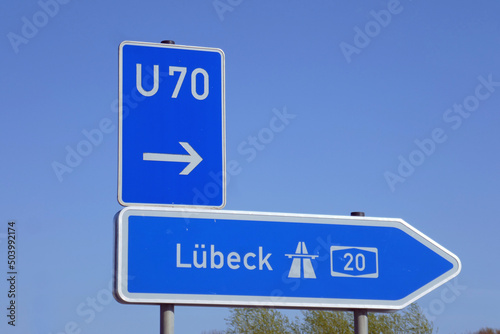 Autobahnauffahrt Richtung Lübeck