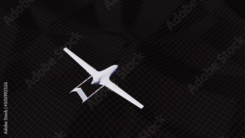 UAV Drone 'unmanned aerial vehicle' Turkey's UAV 3D illustration