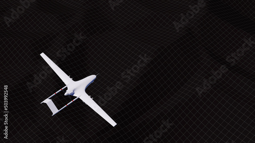 UAV Drone 'unmanned aerial vehicle' Turkey's UAV 3D illustration