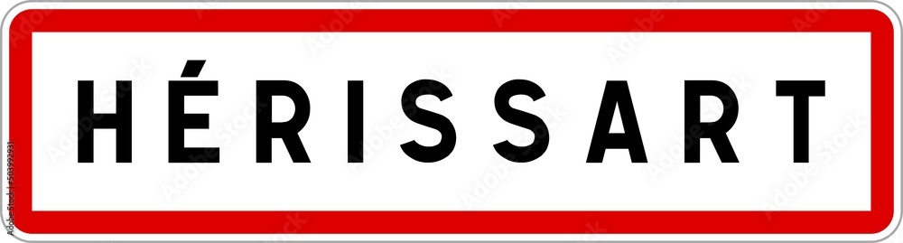 Panneau entrée ville agglomération Hérissart / Town entrance sign Hérissart Panneau entrée ville agglomération Hérissart / Town entrance sign Hérissart
