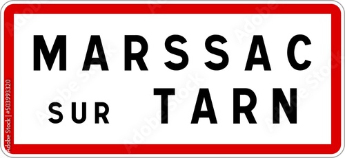 Panneau entr  e ville agglom  ration Marssac-sur-Tarn   Town entrance sign Marssac-sur-Tarn