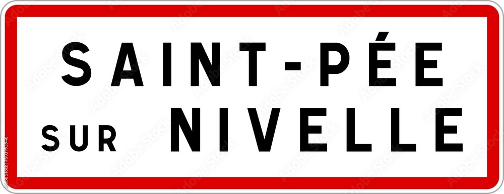 Panneau entrée ville agglomération Saint-Pée-sur-Nivelle / Town