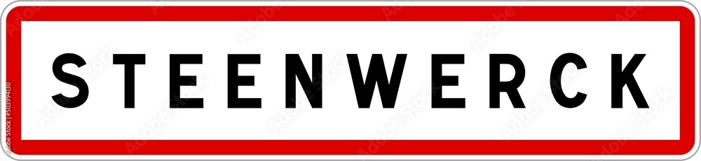 Panneau entrée ville agglomération Steenwerck / Town entrance sign Steenwerck Panneau entrée ville agglomération Steenwerck / Town entrance sign Steenwerck