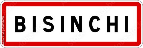 Free Download Panneau entrée ville agglomération Bisinchi / Town entrance sign Bisinchi - GFXLoad