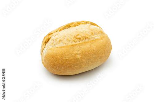 Single bun isolated against a white background