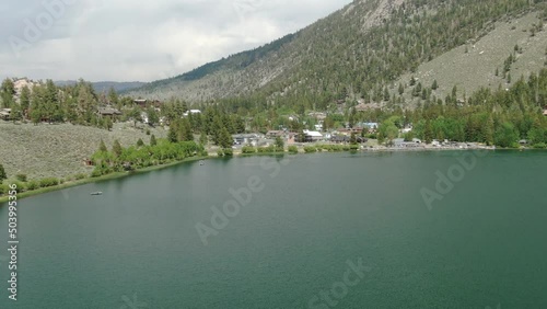Mammoth Lakes June Lake Loop Gull Lake Aerial Shot Sierra Nevada Mountains Elevate California USA