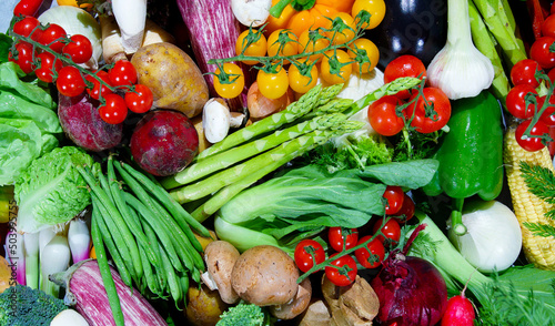 Fototapeta Naklejka Na Ścianę i Meble -  Assortment of Fresh Organic Vegetables.