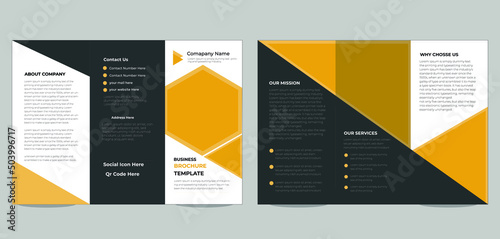 Creative business trifold brochure template Free vector