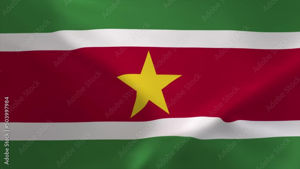 Suriname Waving Flag Animation 4K Moving Wallpaper Background
