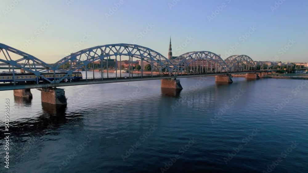Aerial drone view over Riga Old Town city centre and Daugava River, UNESCO World Heritage Site, Riga, Latvia, Europe Aerial drone view over Riga Old Town city centre and Daugava River, UNESCO World Heritage Site, Riga, Latvia, Europe