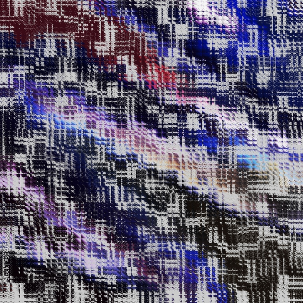 Blue red white textile abstract background with squares Blue red white textile abstract background with squares