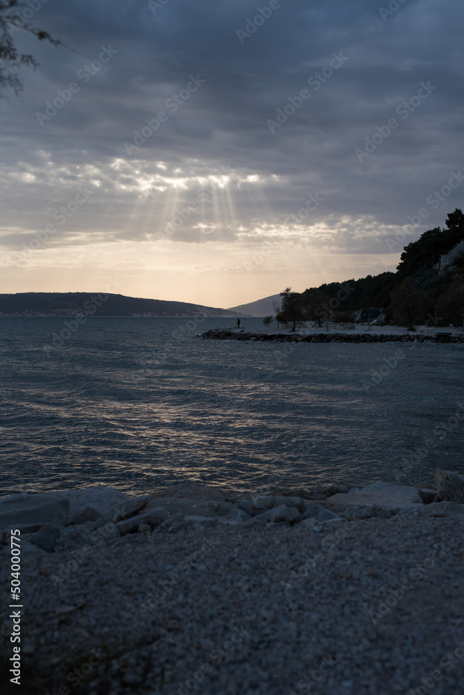 sunset over the sea