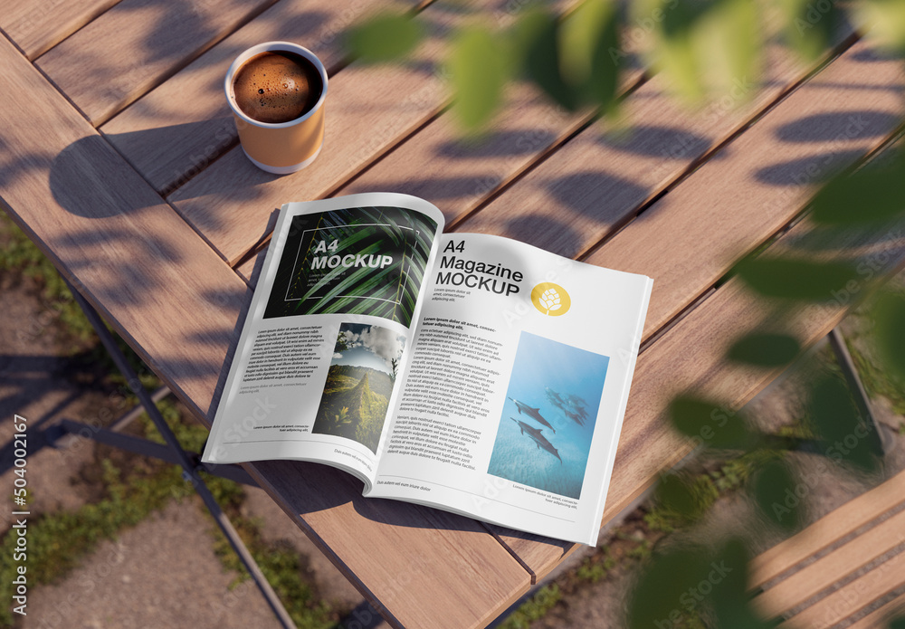 Matte Magazine Mockup Stock Template Adobe Stock