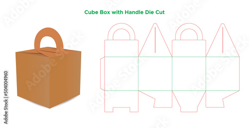 Cube Box with Handle Die Cut photo