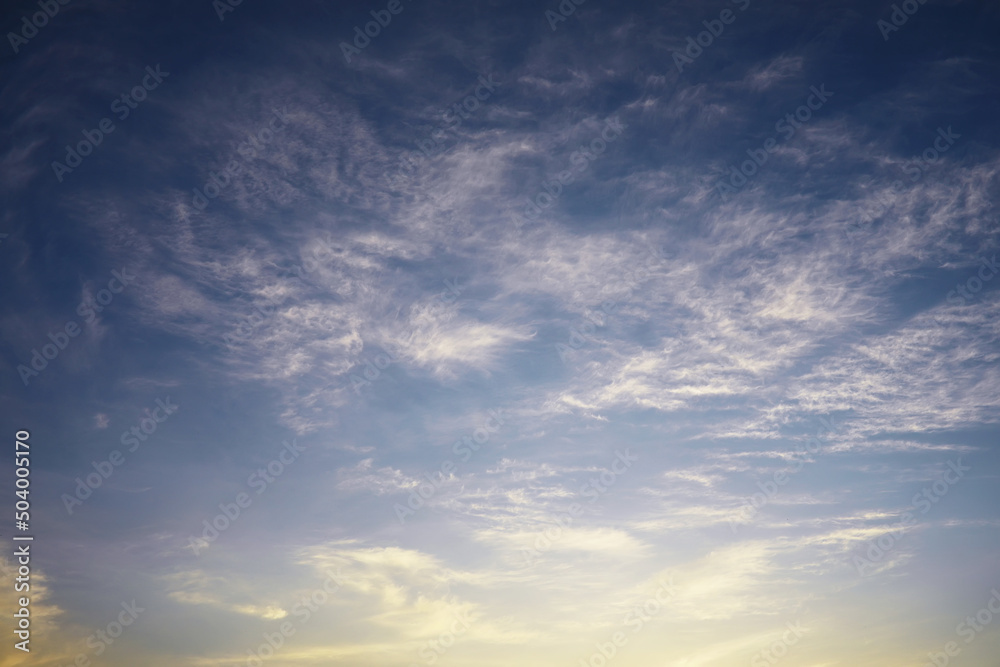Fototapeta premium Sky landscape with clouds in pastel colors