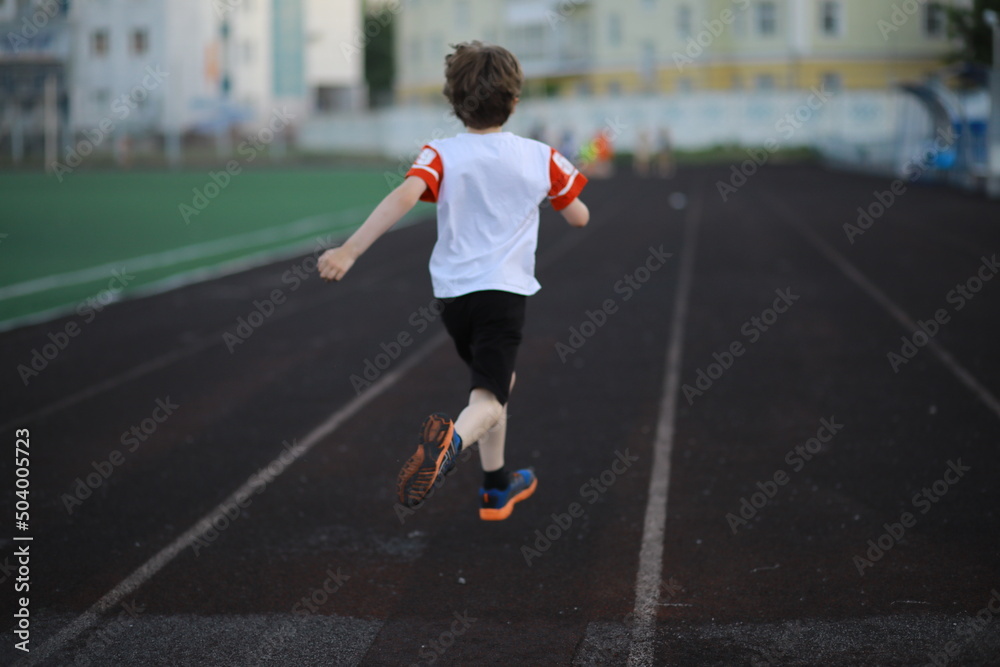 Fototapeta premium Sports concept. Preparation for the competition. Charging and warm-up.