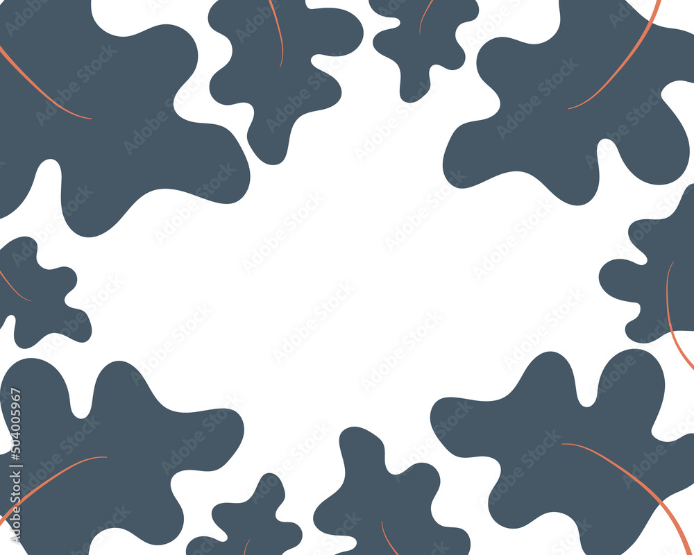 Background of vector leaves in retro style Background of vector leaves in retro style