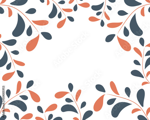 Background of vector leaves in retro style