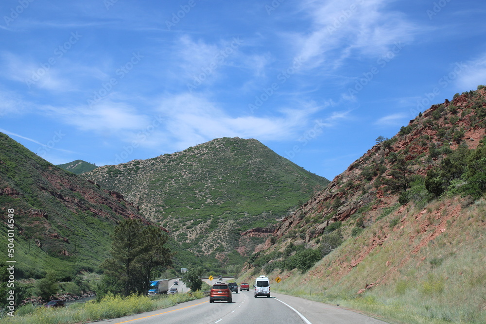 Fototapeta premium driving on mountain road