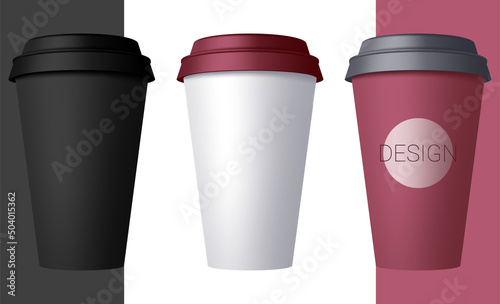 Vector coffee cup in mesh gradient style