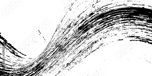 Strokes in different directions of black paint on a white background. Graffiti element. Design template for the design of banners, posters, booklets, covers, magazines. EPS 10