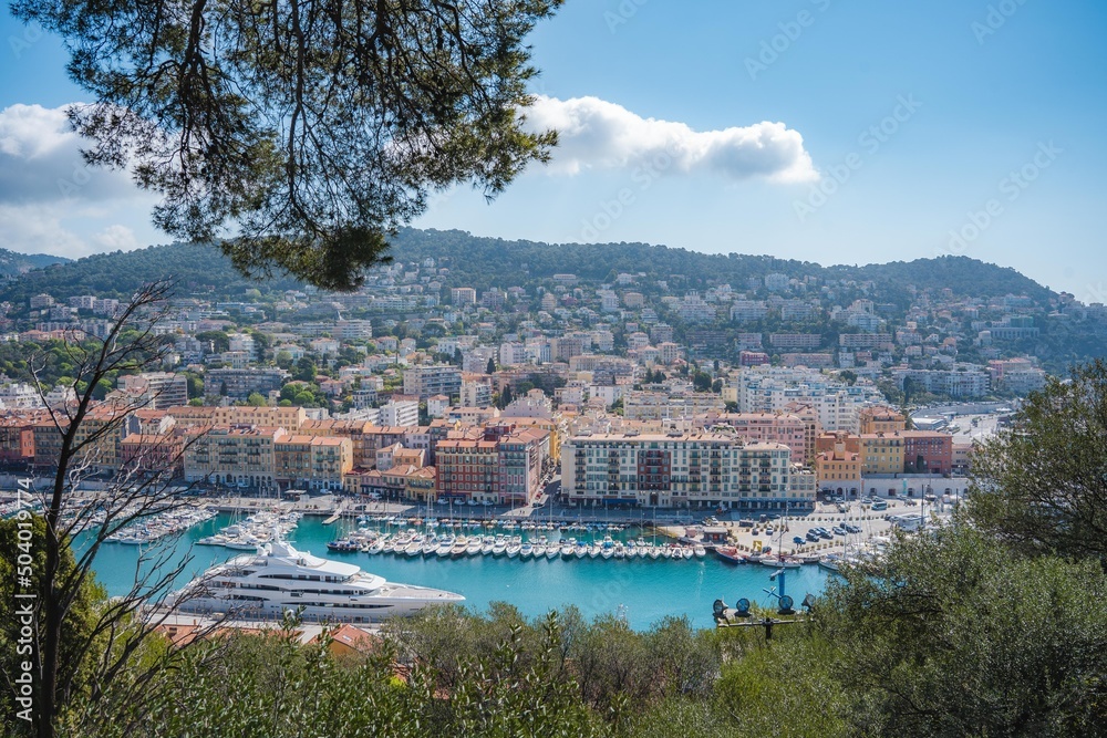 The beautiful harbour of Nice / France