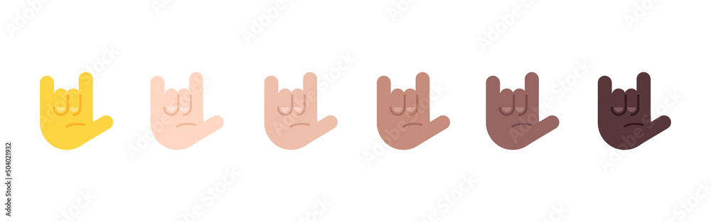 All Skin Tones Love You Gesture Emoticon Set. Love You Gesture Emoji Set All Skin Tones Love You Gesture Emoticon Set. Love You Gesture Emoji Set