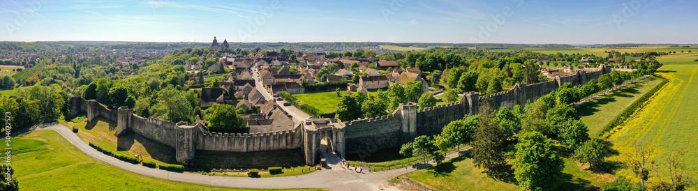 view of the medieval city of Provins which belongs to the unesco world heritage