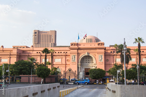 CAIRO, EGYPT - DECEMBER 29, 2021: Beautiful view of the Cairo Museum in Cairo, Egypt photo