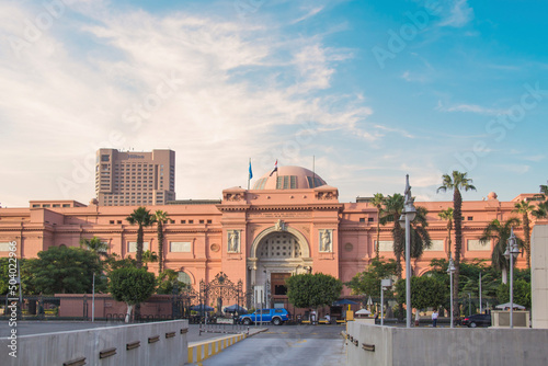 CAIRO, EGYPT - DECEMBER 29, 2021: Beautiful view of the Cairo Museum in Cairo, Egypt